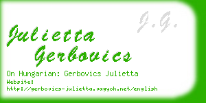 julietta gerbovics business card